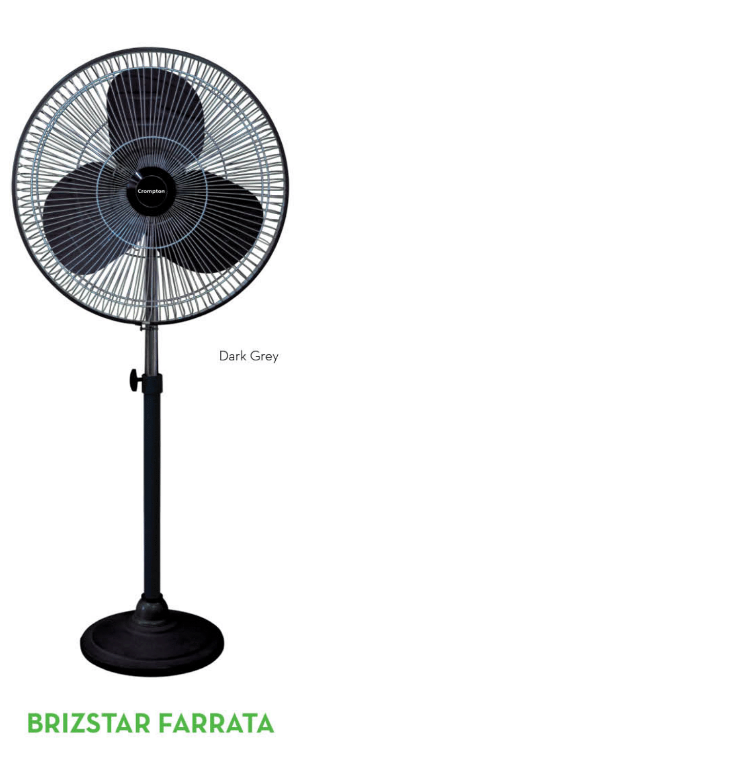PEDESTAL FAN-BRIZSTAR FARRATA-DARK GREY
